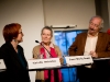 Natalie Imboden (Historikerin, Gewerkschaftssekretarin UNIA), Leserbriefschreiberin Anne-Marie Buess und Moderator Roland Jeanneret am 17. Berner Medientag im Kornhausforum Bern zum Thema . (C) Daniel Bernet