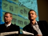 Markus Eisenhut, Co-Chefredaktor >, und Rudolf Burger, Vize-Chefredaktor >, am 17. Berner Medientag im Kornhausforum Bern zum Thema >. (C) Daniel Bernet
