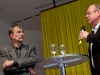 Hanspeter Sporri (Publizist) und Artur K. Vogel (Chefredaktor Der Bund) am 19. Berner Medientag zum Thema  im Radiostudio Bern.