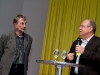 Hanspeter Sporri (Publizist) und Artur K. Vogel (Chefredaktor Der Bund) am 19. Berner Medientag zum Thema  im Radiostudio Bern.