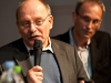 Ueli Eckstein (Espace Media Groupe) und Urs Rueb (Media Plus AG) am 19. Berner Medientag zum Thema  im Radiostudio Bern.